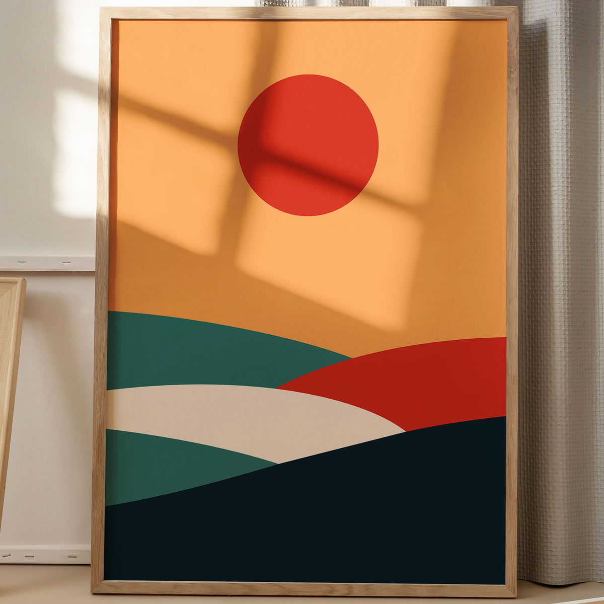 Rød sol Plakat – The Poster Square