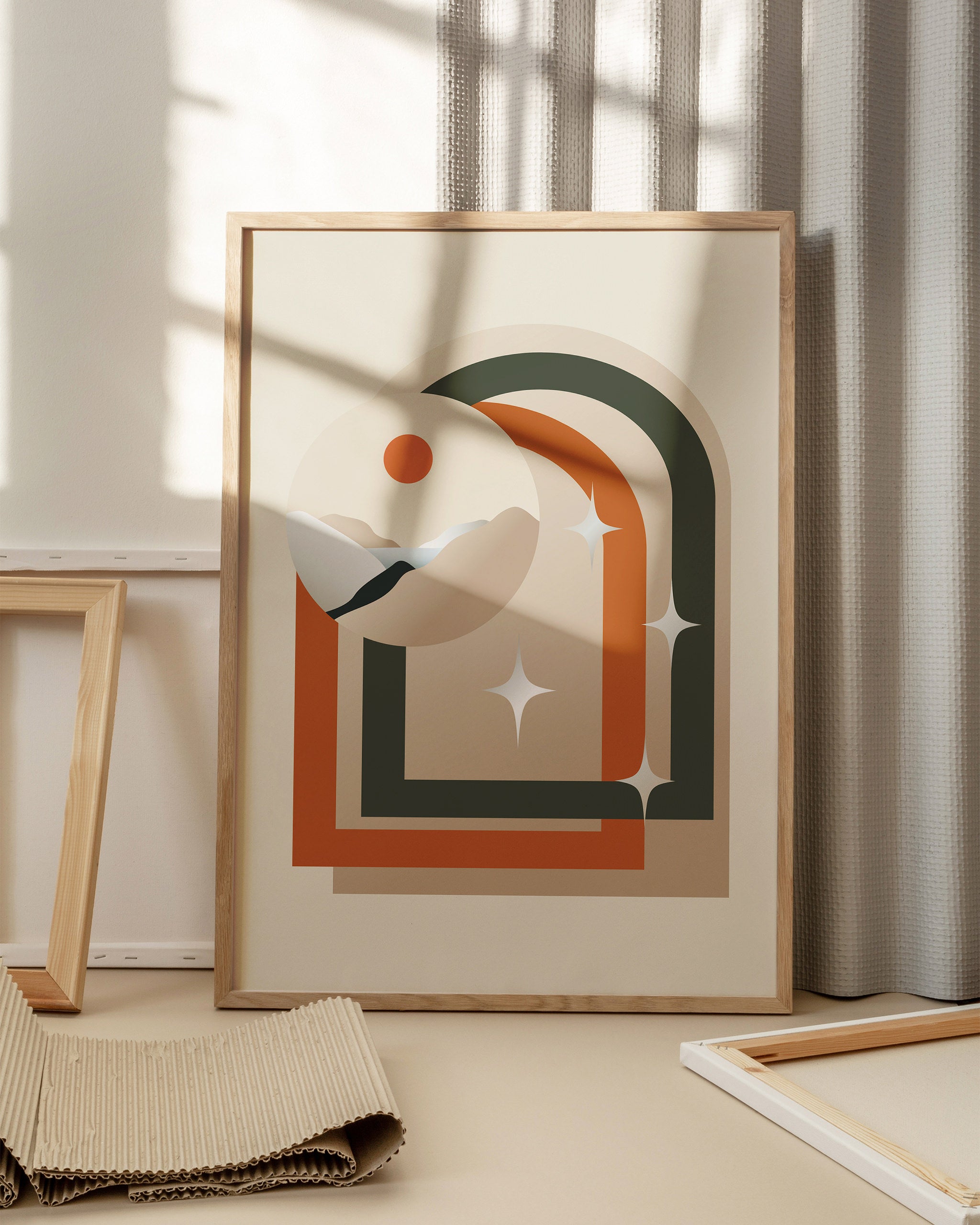 Sunset Symmetry Saga-psoter-wall_art-decor-The Poster Square