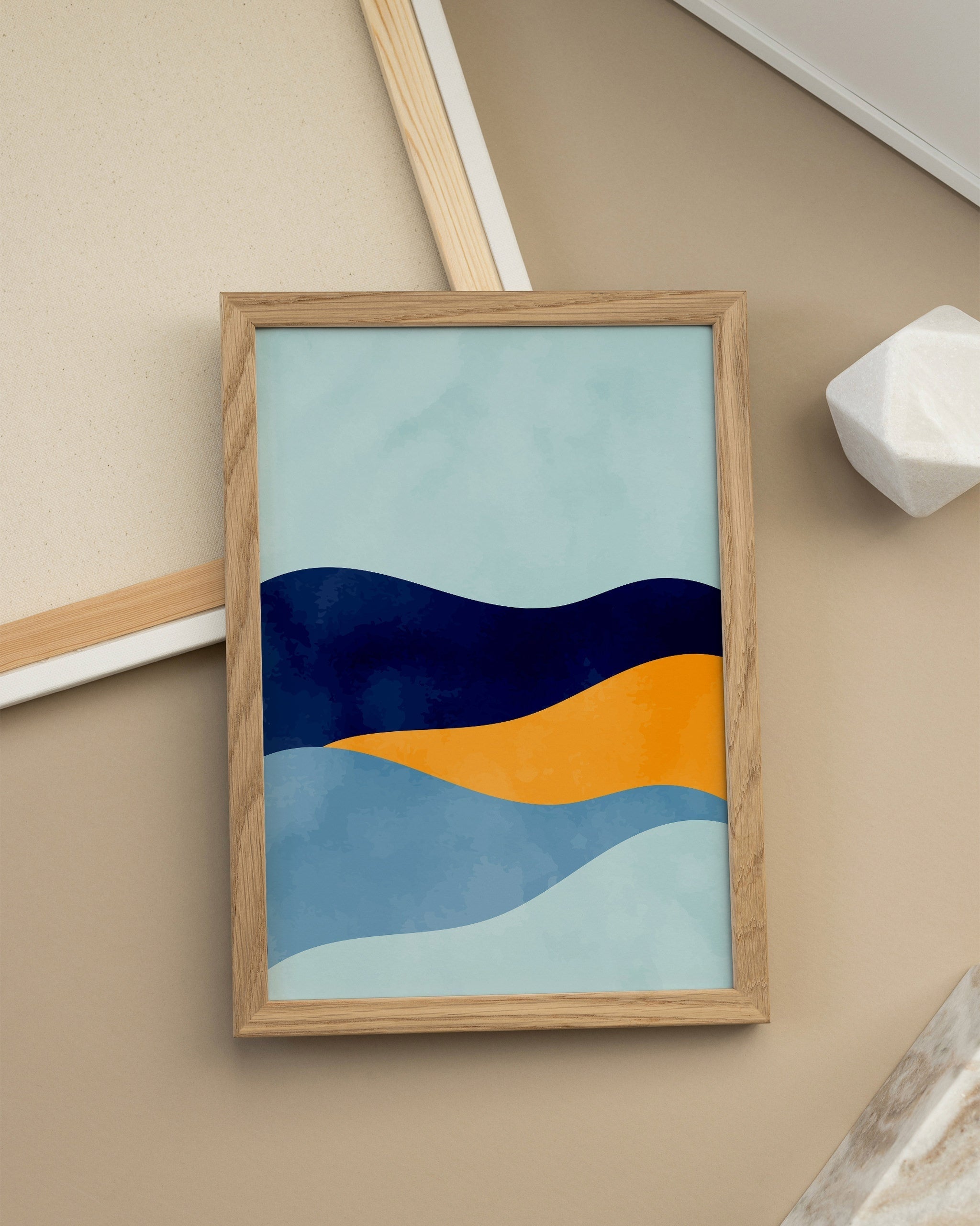 Abstract Sunset Waves No.1-psoter-wall_art-decor-The Poster Square